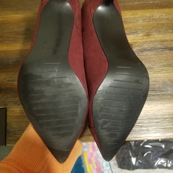 Zara trf burgundy suede heels - Picture 6 of 8